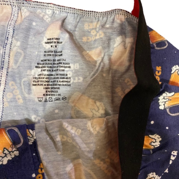 Mens Yo And Co Boxers Beer O Clock - Size M Navy Graphic Stretch Breathable New - Picture 11 of 11
